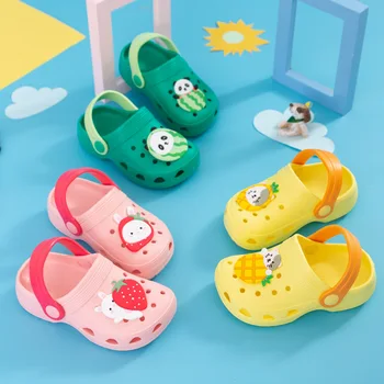 

Summer Children's slippers Toddler Kid Boys Girls Cute Beach Sandals Slippers Flip Shoes Infant Cartoon Print Flat Heels Shoes