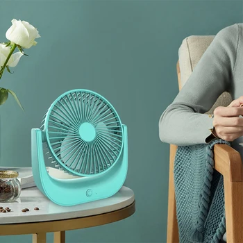 

AD-Macaron Small Fan Desktop USB Household Electric Fan Gear Shift Table Fan