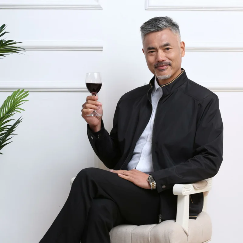 

2018 New Style Middle-aged Men Dad Spring Clothing Coat Spring Jacket 40-Year-Old 50 Spring And Autumn 60 in