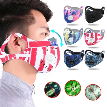 

Anti-Fog And Activated Carbon Face Mask Motorcycle Windproof Ear Mask Motorcycle Warm Half Face With Air Valve Riding Mask
