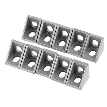 

10 Pcs 2020 Aluminum Corner Bracket, L Shape Right Angle Joint Bracket Fastener Home Hardware for 20mm Aluminum Extrusion (20mmx