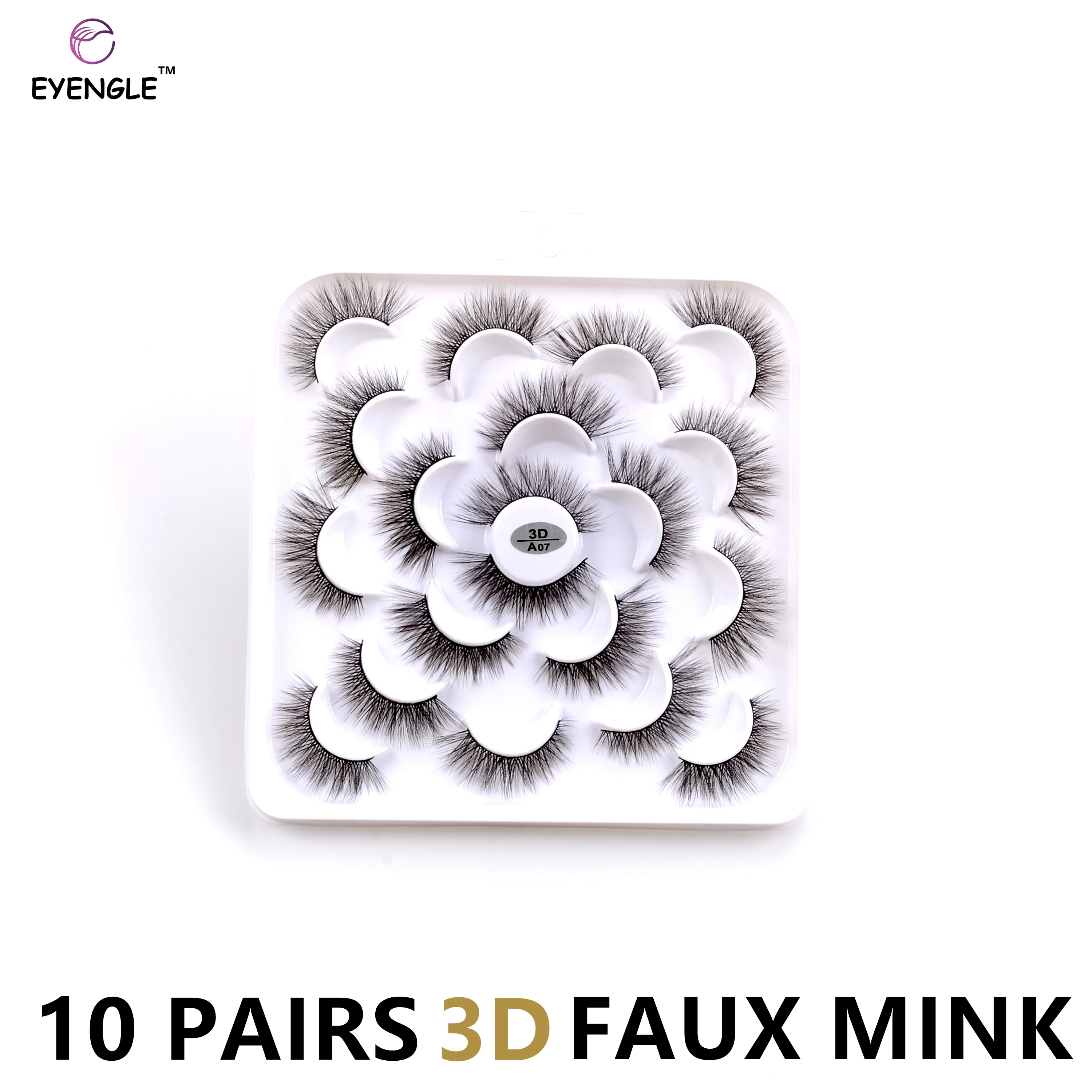 

False Eyelashes 10Pairs Fake EyeLash Lashes 3D Faux Mink Lash Makeup Fluffy Soft Wispy Volume Natural long Reusable Tools cilios