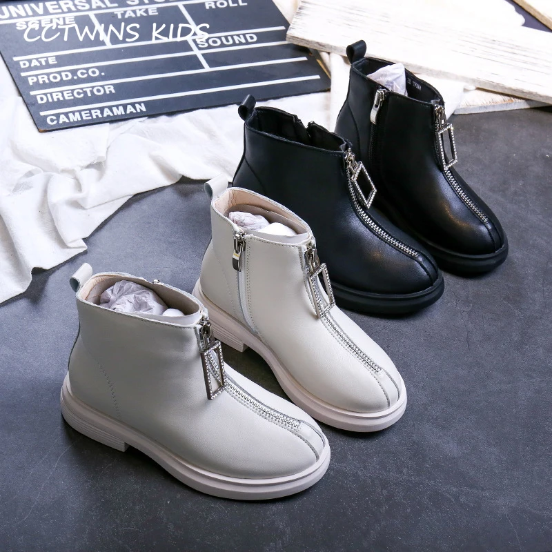 CCTWINS/детская обувь; коллекция года; сезон осень; модные белые ботинки со стразами для девочек; повседневная черная обувь для мальчиков; Детские модельные ботинки; FB1648