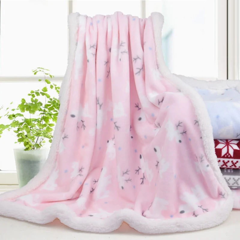 Новое Фланелевое детское одеяло, плотное теплое детское Пеленальное Одеяло s, зимнее детское Пеленальное Одеяло с рисунком, детское одеяло
