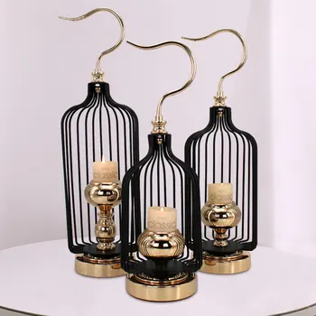 

Europe Retro Iron Candle Holder Bird Cage Candle Stand Wedding Candlestick Candelabra Table Decor Wedding Centerpieces