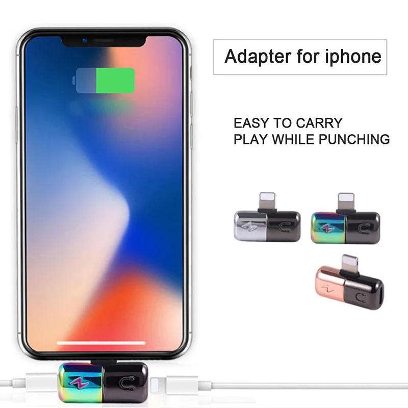 ACCEZZ освещение Аудио зарядки адаптер для iPhone X 8 7Plus XS XR Макс зарядки прослушивания наушники с поддержкой звонков разветвитель AUX конвертер