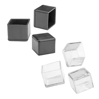 

8/16/32pcs Square Chair Leg Caps Floor Protectors Plastic Furniture Feet End Pads Table Covers Wholesales