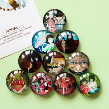 

Spirited away anime action figure prefect quality figurine glass fridge magnets Toys for children home decoration