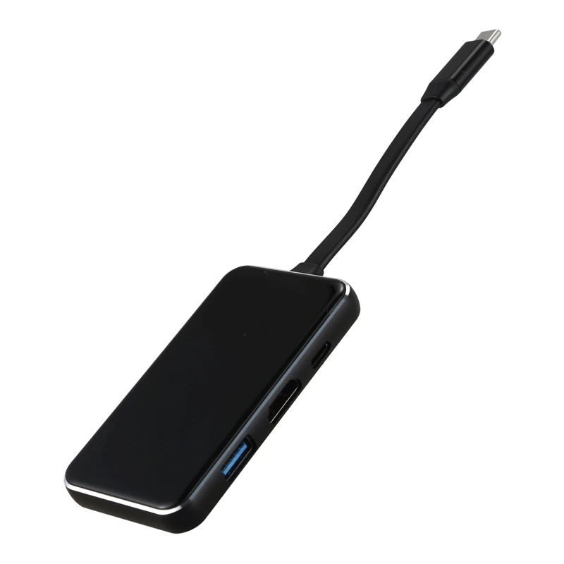 

5 In 1 Glass Mirror Type-C Hub USB C Adapter With Hdmi, PD Charging Port, 3 USB 3.0 Ports, Compatible For Macbook Pro