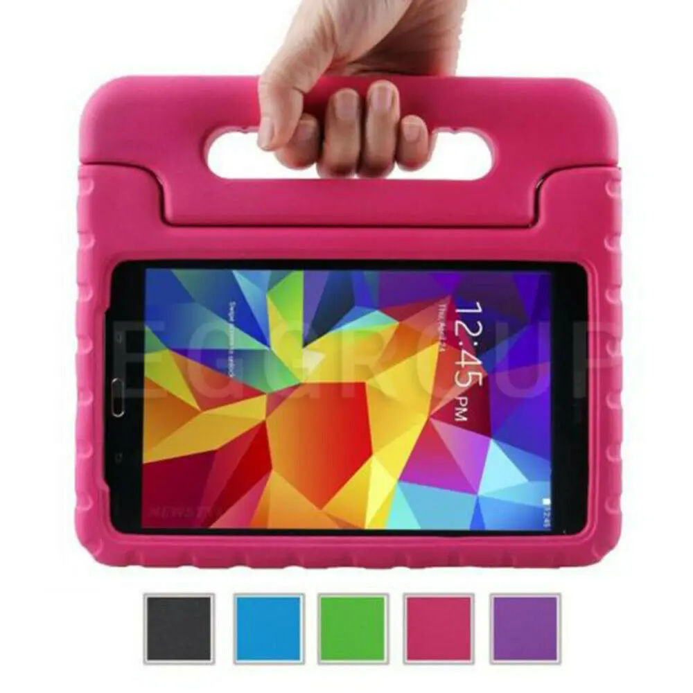 Защитный чехол EVA с держателем для рук для samsung Galaxy Tab A 8,0 SM-T380 T385 чехол безопасный противоударный чехол для планшета EVA - Цвет: Rose