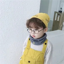 Корейский Повседневный хлопковый мягкий теплый осенне-зимний тонкий Детский шарф для мальчиков и девочек, аксессуары-LHC