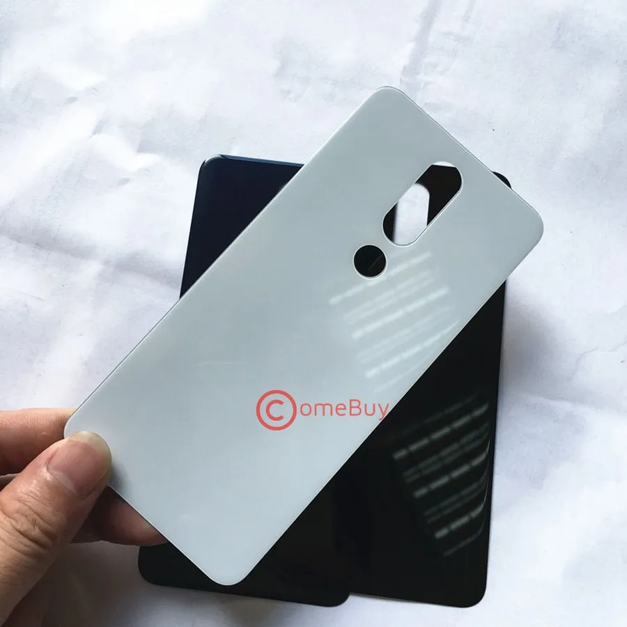 Заднее стекло для Nokia 6,1 Plus, крышка батареи X5 X6 X7, чехол для задней панели, Задняя стеклянная панель, дверь 8,1 5,1 Plus, крышка для батареи