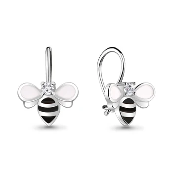 

Children AQUAMARINE earrings with cubic zirconia, silver 925