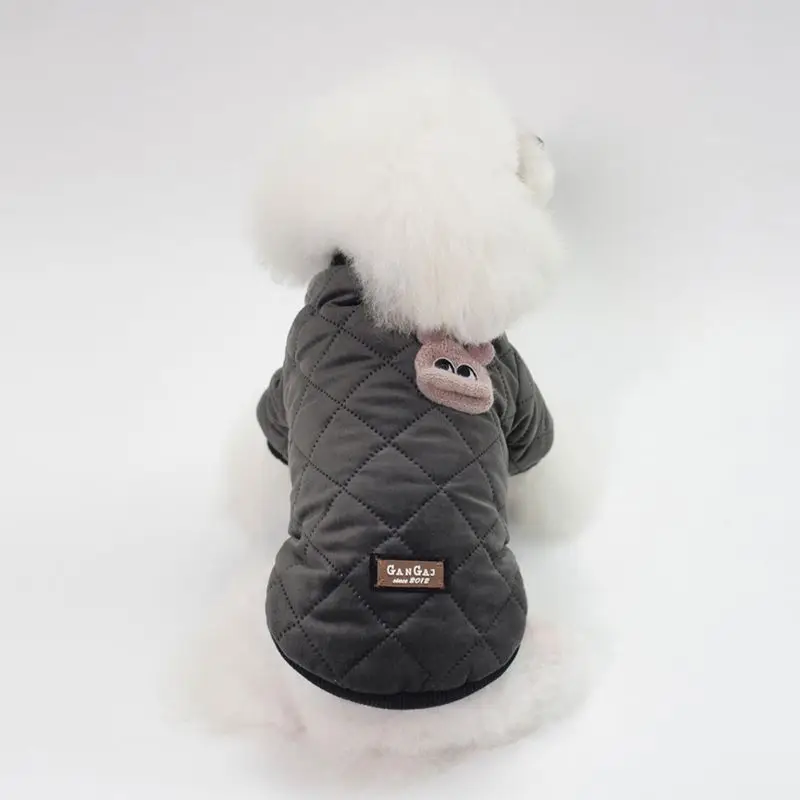 Теплая одежда для домашних животных, собак с декор с животными, куртка, Ромбы, клетчатые пальто для маленьких средних собак, осенне-зимние товары из ткани