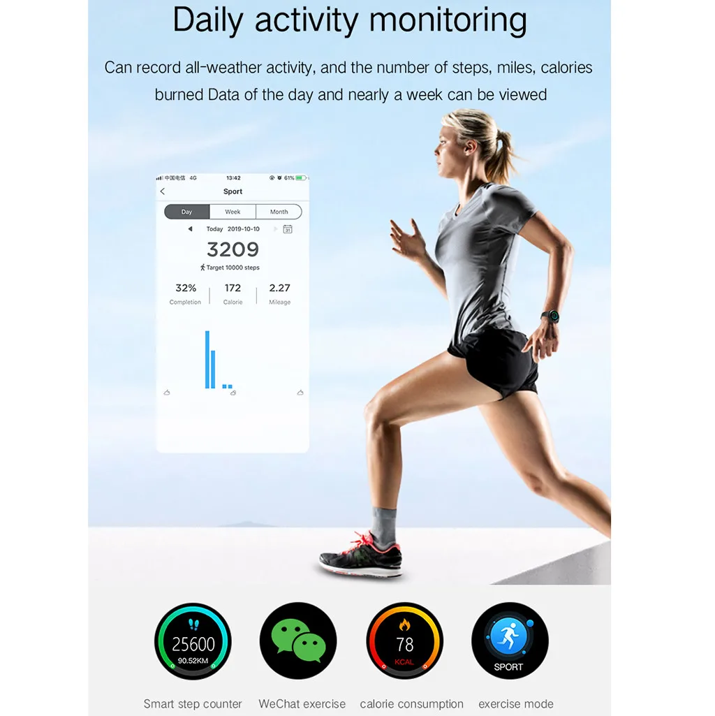 Для Amazfit ремешок Bip Смарт часы Android iOS Спорт Фитнес калорий браслет носить Смарт часы для mi band 2 бар покупка