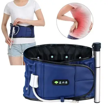 

1pc Blue Lumbar Spine Fixing Belt Adjustable Elastic Fixed Back Waist Lumbar Therapy Support Brace Massage Band Health Care Tool
