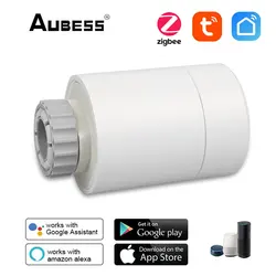 Aubess Tuya Zigbee Intelligent Radiator Actuator Valve Touch Smart Thermostat Controller Temperature Heater Smart Home Radiator