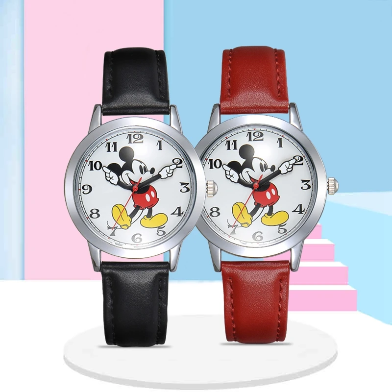 Watch Children Mickey Mouse Happy-Time Kids Big-Sale Young Clock Quartz Birthday-Gift