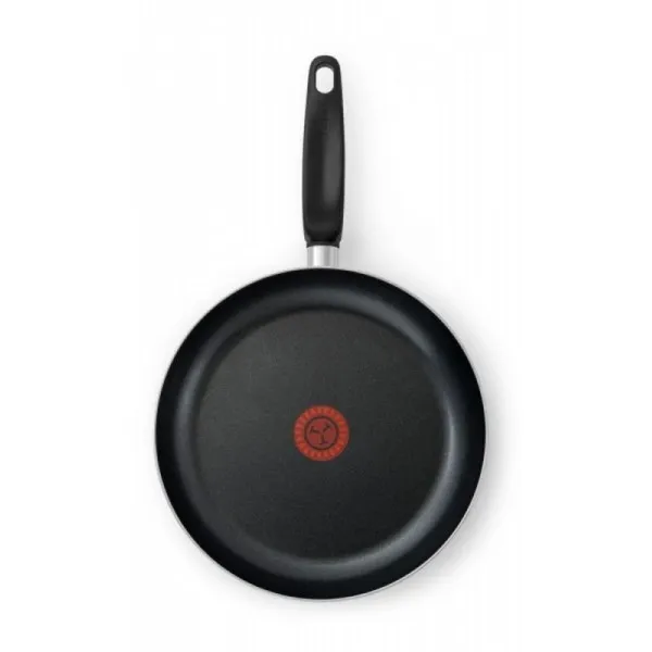 Сковорода tefal tempo 04171926 круглая 26см ручка несъемная (с крышкой) красный (9100024727) | Дом