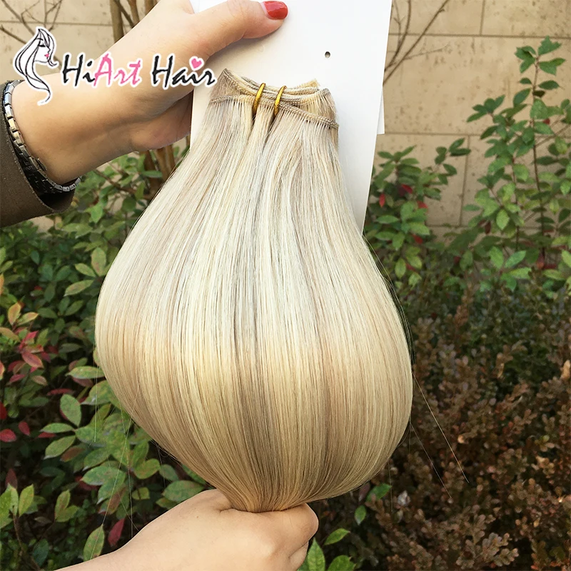 HiArt 100 г машинные пряди волос человеческие волосы Remy салон супер двойные для