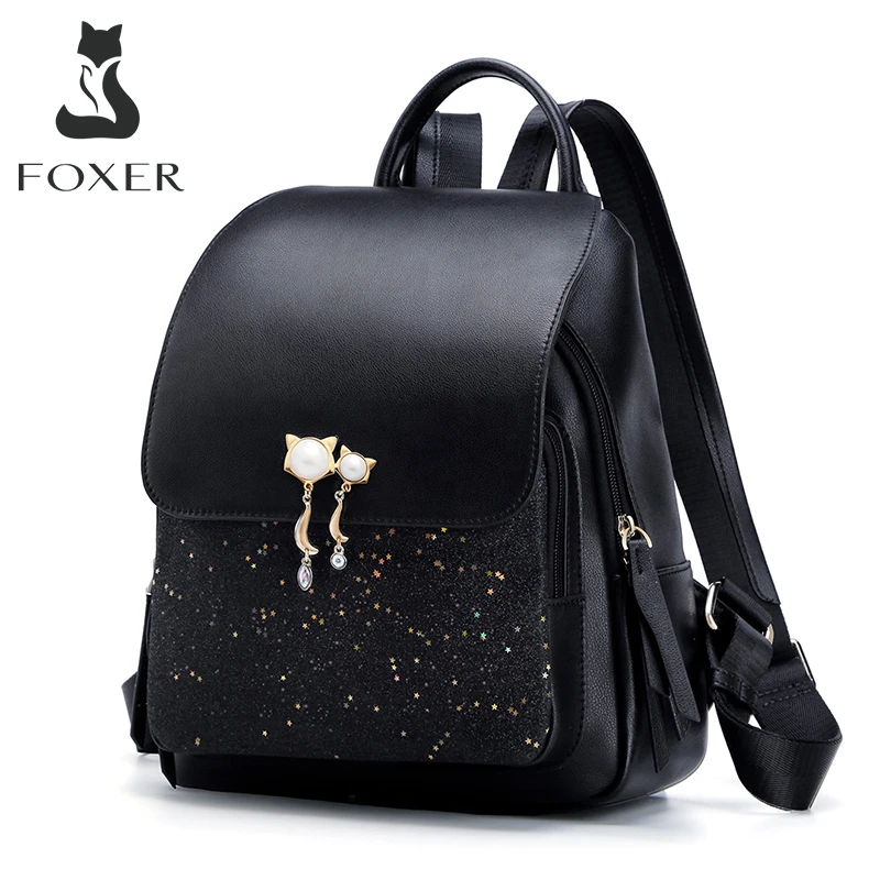 functional and stylish backpacks FOXER Brand Women Patchwork Zipper Large Capacity Backpack New Design Female College Bags Teenage Girls School Shoulder Bag functional and stylish backpacks