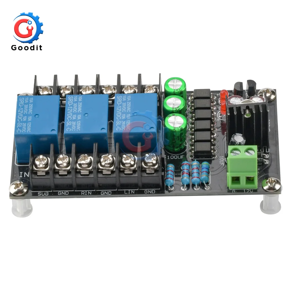 Class D 2.1 Digital Power Amplifier Speaker Protection Board Speaker Delay Three-channel Power Amplifier Audio DIY Parts