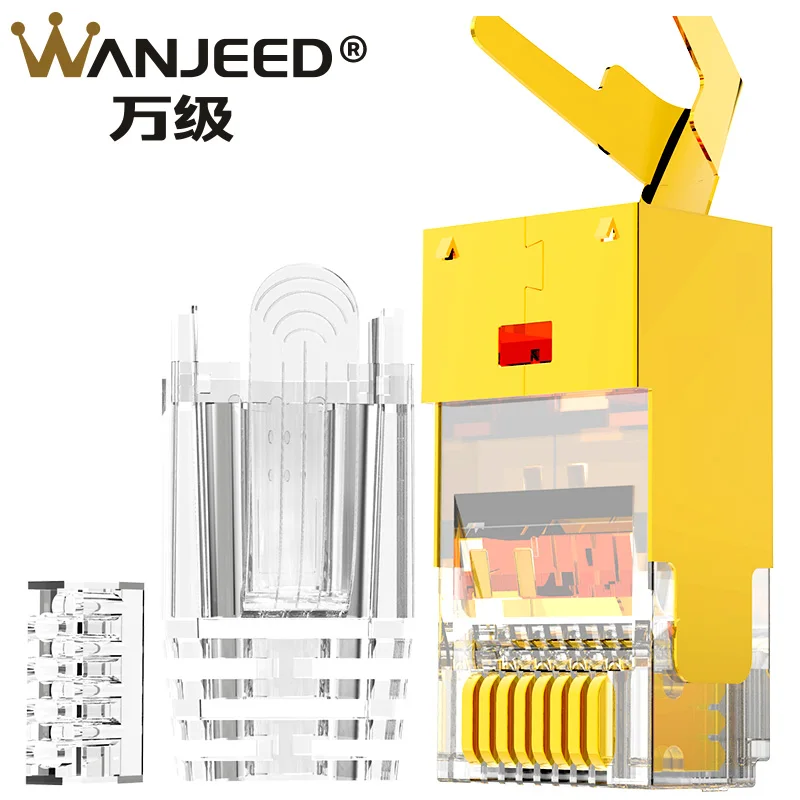 CAT8 RJ45 커넥터 8P8C 모듈러 이더넷 케이블 CAT8 Lan 케이블 용, 금도금 FTP 플러그