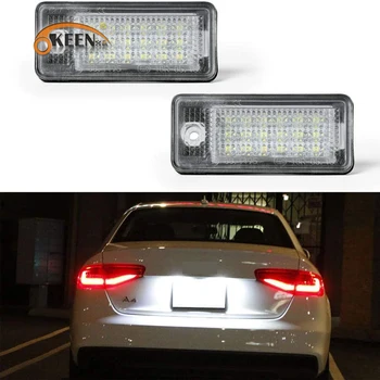 

2Pcs License Number Plate Light For Audi A3 S3 A4 S4 B6 A4 S4 B7 A6 C6 S6 Q7 A8 S8 D3 RS4 RS6
