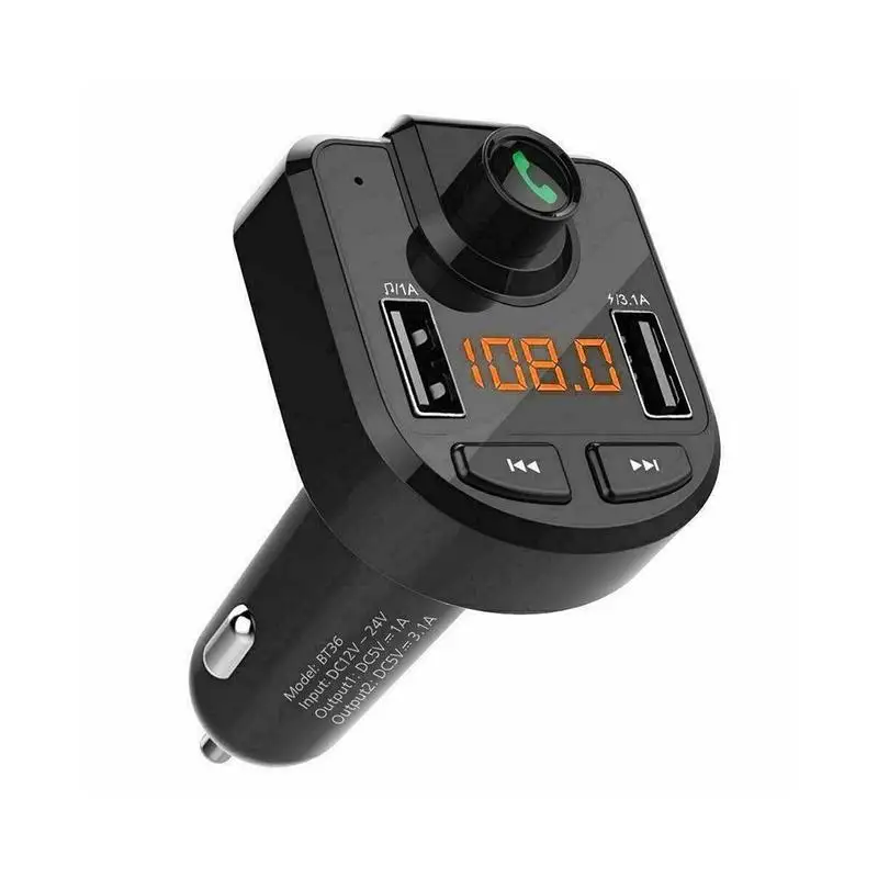 B Bluetooth Mp3 плеер Handsfree автомобильный комплект fm-передатчик TF карта Поддержка U диск QC2.0 3.1A быстрый адаптер зарядного устройства с двойным USB - Формат цифровых медиаданных: B