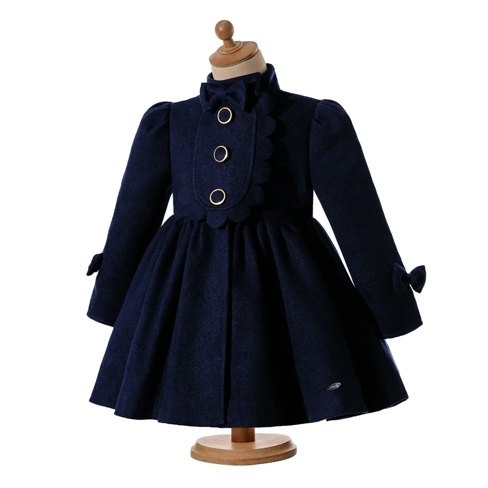 girls navy dress coat