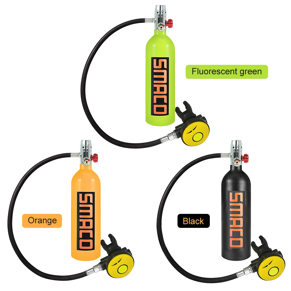 1Л кислородный баллон для дайвинга Воздушный бак респиратор для Акваланга регулятор 15-20 минут емкость для подводного плавания дыхательное оборудование