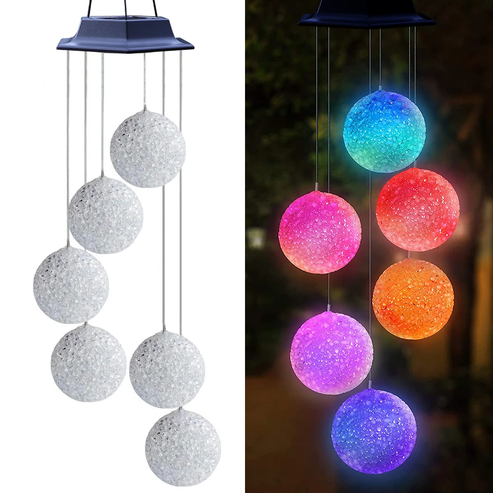 Solar Light Outdoor Powered LED Wind Chime IP65 Waterproof Butterfly Hummingbird Lawn Lamps For Garden Yard Decoration solar light bulb