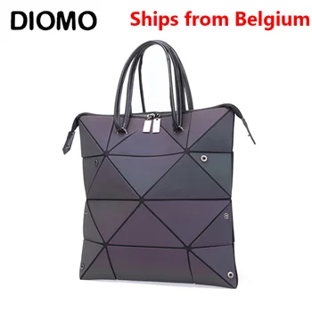 

[Ships from Belgium] DIOMO Luxury Female Designer Luminous Deformable Handbag Geometric Rhombic Fashion Shoulder Bag for Women