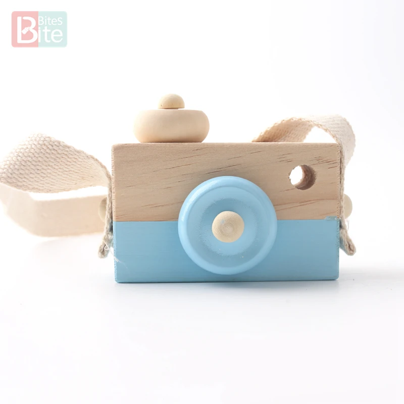 1Pcs Nordic Wooden Baby Toys Fashion Camera Pendant Montessori Toys For Children Wooden DIY Presents Nursing Gift Baby Block 10