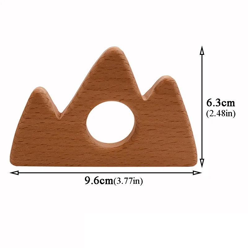 Wooden Teether 112 DIY Мультфильм Креативный горный натуральный прорезыватель из буковой древесины соска цепь безопасности Сертификация Woode Baby Teethe игрушка для новорожденных - Цвет: Wooden Teether 112