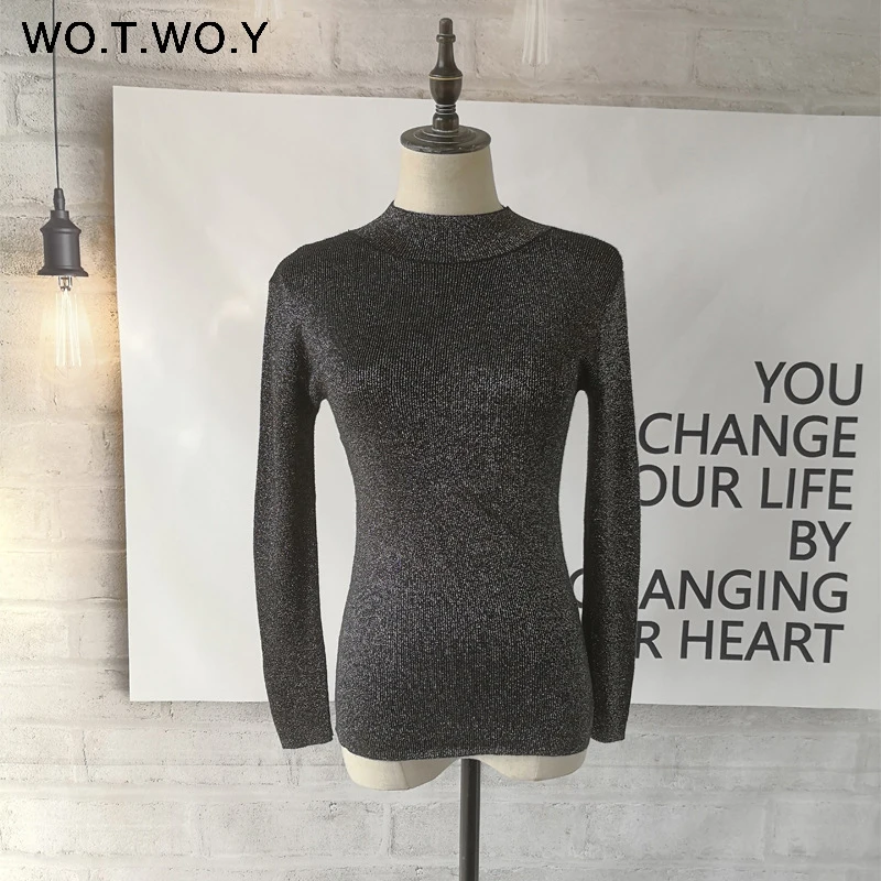 Shiny Lurex Pullovers Women