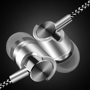 

Braided rope 3.5mm Headset With Mic Wired Sports Bass Stereo Earphone In-ear Volume Control Hands Free For Smart Phone