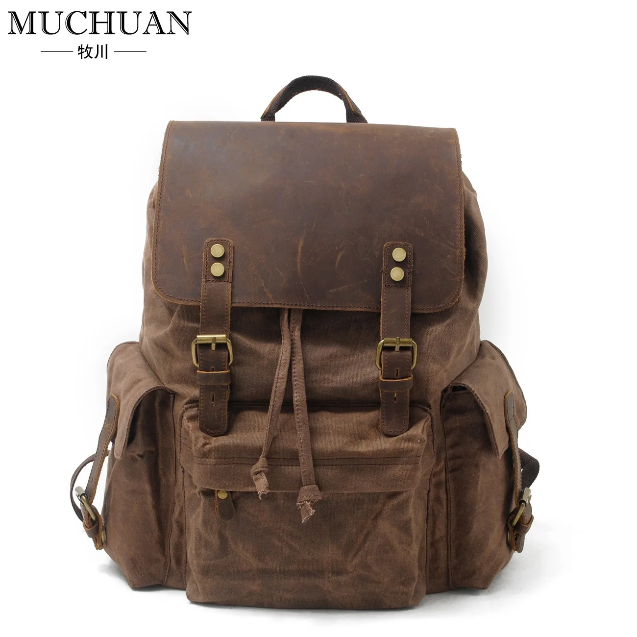 

Unisex Leather Backpack Retro Backpack Large Capacity Backpack
