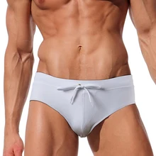 Для мужчин купальный костюм; купальник сексуальный быстросохнущая плавательные шорты для пляжа плавки для купания, сёрфинга Boardshort с задний карман на молнии