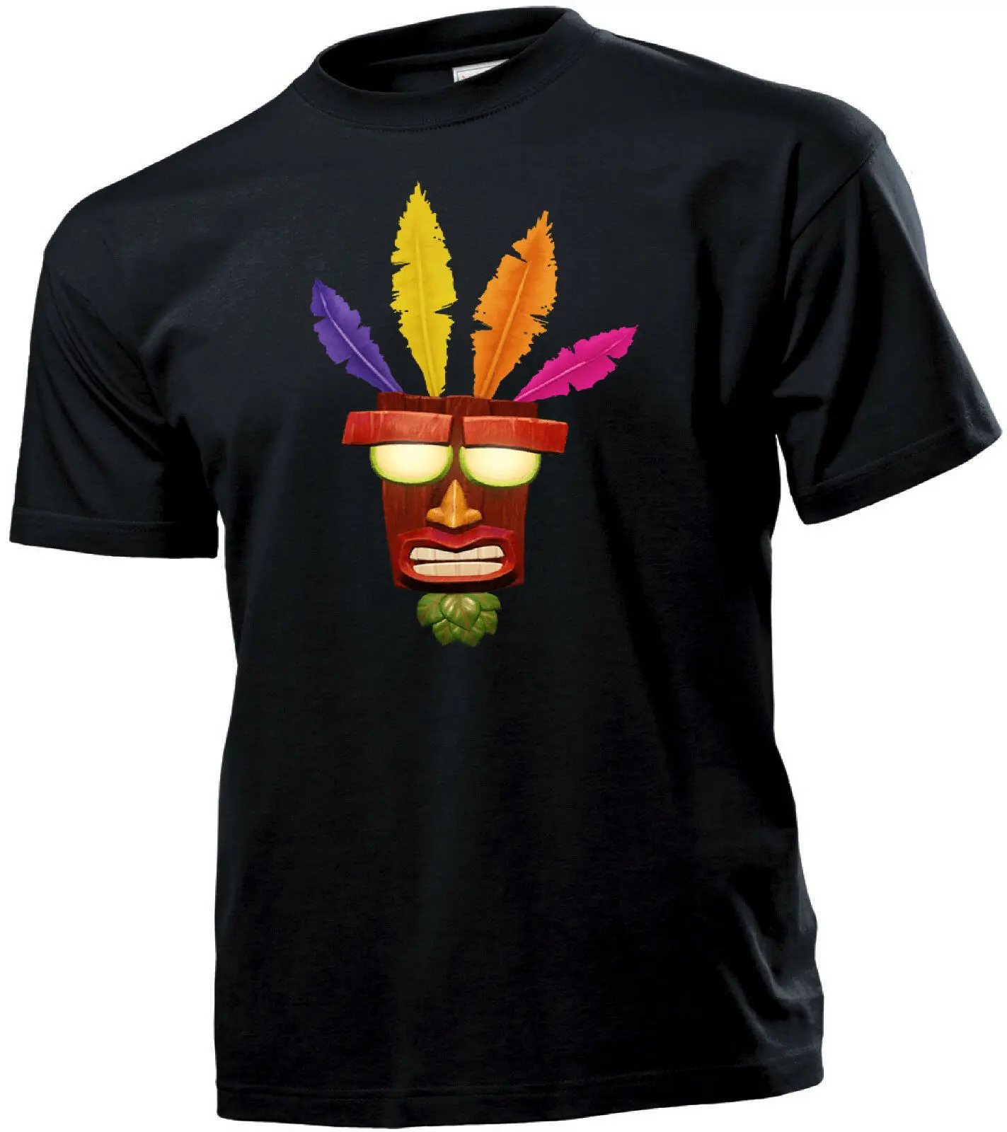

T-SHIRT MAGLIETTA REGALO 2017 NO HAPPINESS Crash Bandicoot Aku Aku