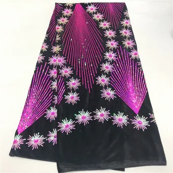 

2020 New High Quality Nigerian Velvet Laces Fabric Latest Sequins Mesh African Lace Fabric Bride French Net Lace Fabric jy82-828