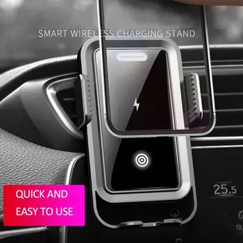 

Car Phone Holder Intelligent Touch Induction Button Automatic Telescopic Bracket 10W Wireless Phone Fast Charging Charger