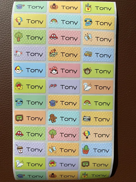 120Pcs S size Name Tag Sticker Customize Stickers Waterproof Personalized Labels Children School Stationery office Water variety 30x13mm C1
