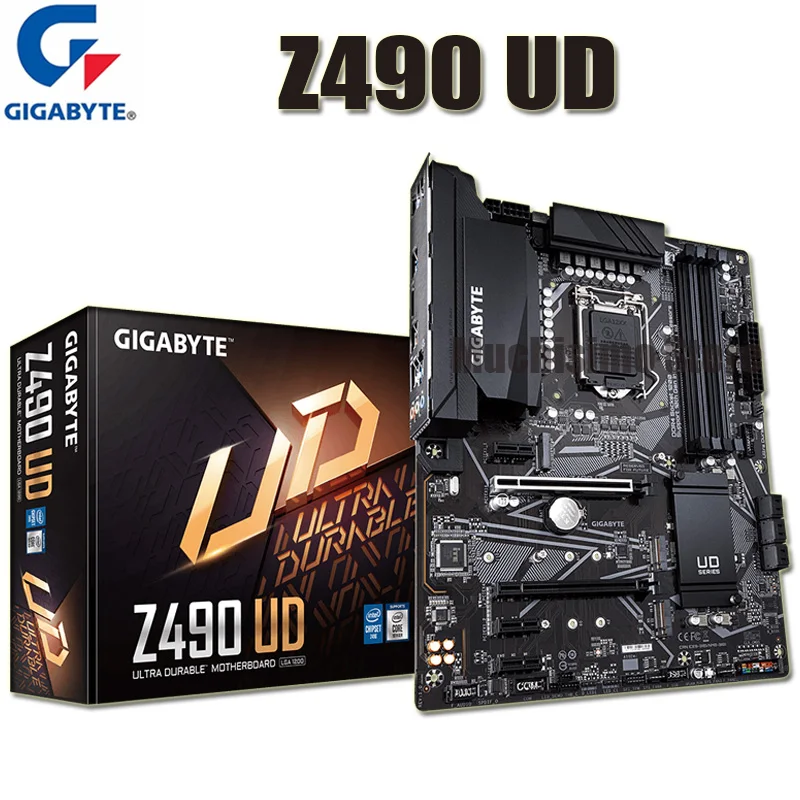 Gigabyte Z490 UD материнская плата LGA 1200 PCI-E 4 0 M.2 десктопная GA двухканальная DDR4 2133 МГц