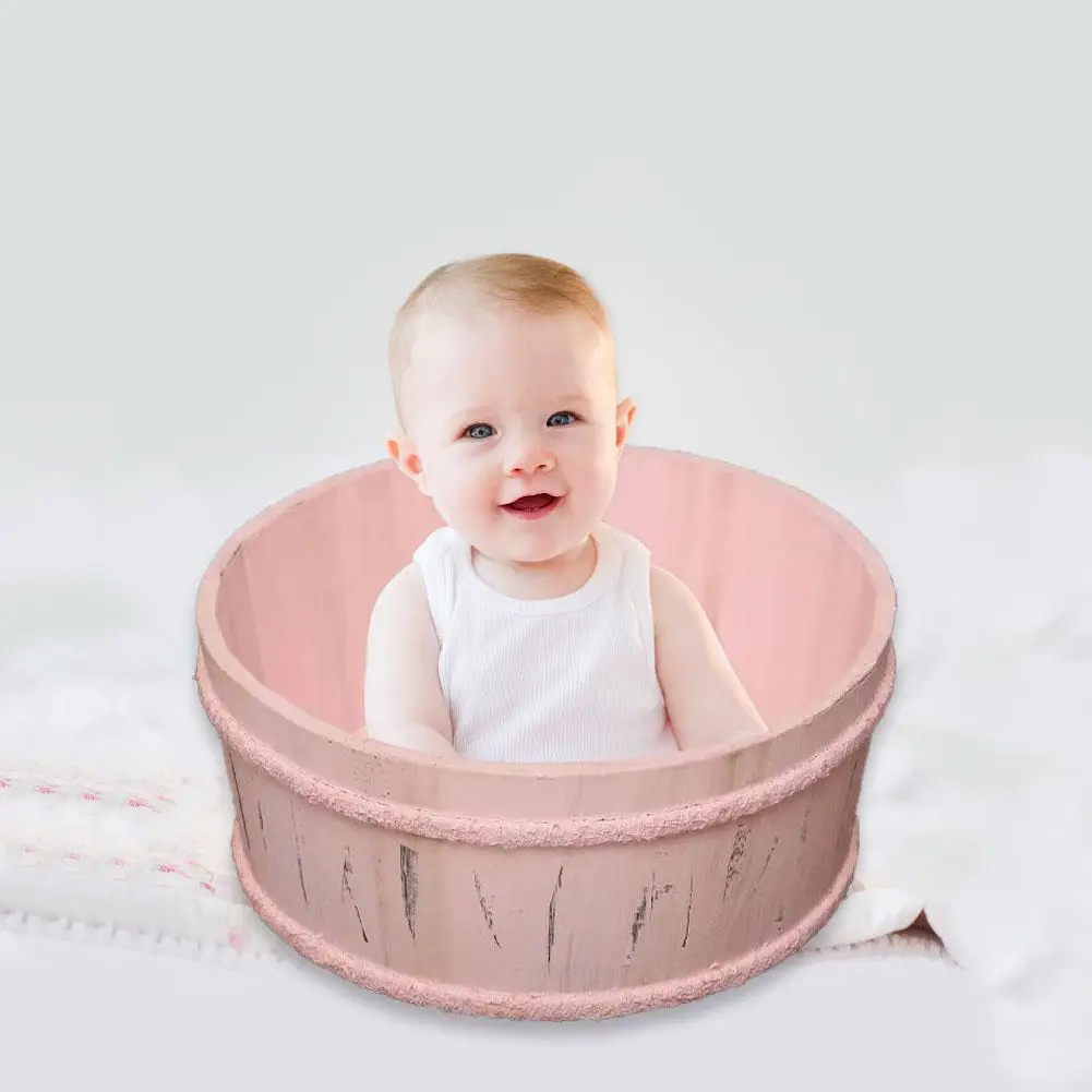Newborn Baby Photography Bed Props Small Wooden Baby Photography Bed Tub Photo Props Crib For Baby Boys Girls