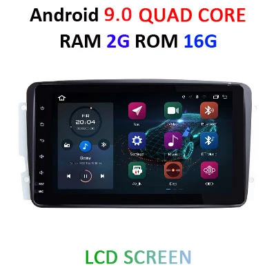 4G 64G Автомобильный мультимедийный плеер Android 9,0 2 Din dvd gps Авторадио для Mercedes/Benz/CLK/W209/W203/W208/W463/Vaneo/Viano/vito DSP - Цвет: 2G 16G LCD
