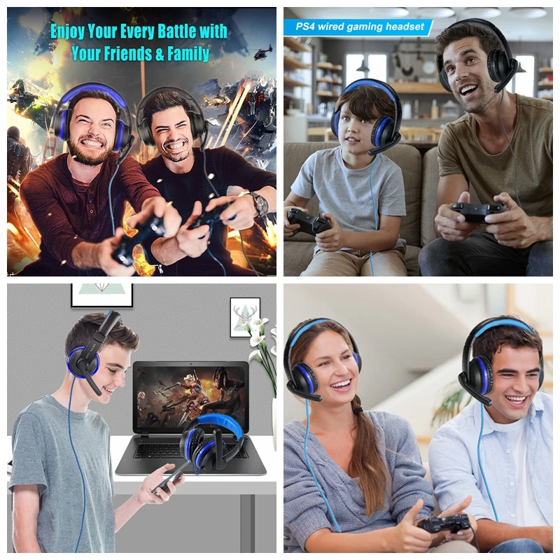 Good 3 5 Jack Gaming Headset Gamer Wired Headphone with Microphone Loud Sound Earphone For PS4 PC Phone Music Helmet kids girls
