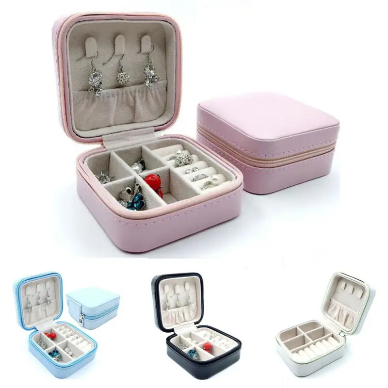 Женская коробка для упаковки ювелирных изделий из искусственной кожи, коробка для ювелирных изделий, ожерелье, кольцо, чехол для хранения, Органайзер