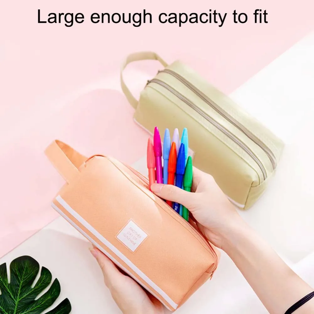

Pencil Case Compartments Large Capacity Double Layers Pencil Pouch Stationery Organizer Multifunction Stationery Box