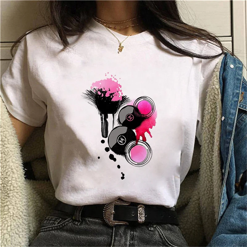 Colorful paint Printed T Shirt Women Top Tees Harajuku kawaii Short Sleeve Ulzzang T-Shirt Femme Camisetas Mujer 2020